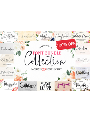 The Exclusive Font Collection – Free 20 Premium Fonts with Commercial License